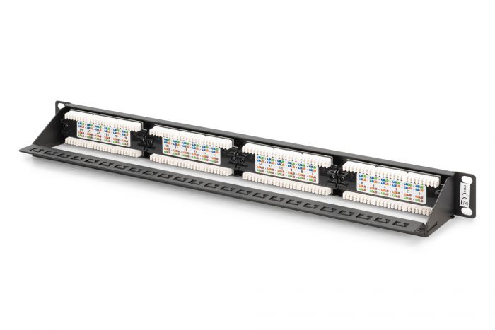 Патч-панель DIGITUS САТ 6 UTP, 19", 1U, 24 порти, зібрана