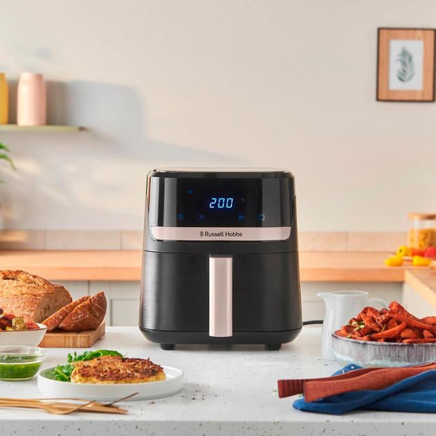 Мультипіч Russell Hobbs SatisFry 1300Вт, чаша-4.3л, сенсорне управл., 9 авто. программ, пластик, чорний