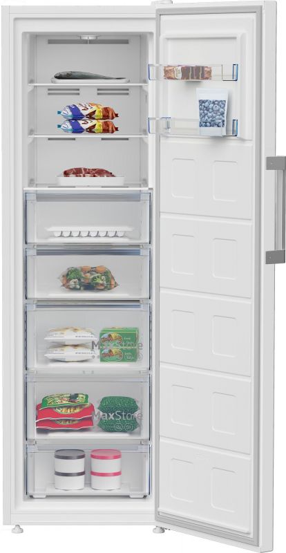 Морозильна камера Beko, 187x60x71, 286л, 1дв., E, NF, білий