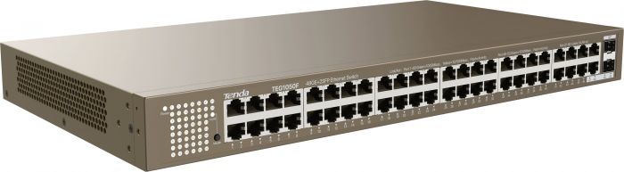 Комутатор TENDA TEG1050F 48xGE, 2xSFP Combo, Некерований