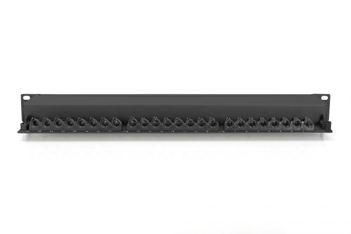 Патч-панель DIGITUS CАТ 6А STP, 19", 1U, 24 порти, зібрана, чорна
