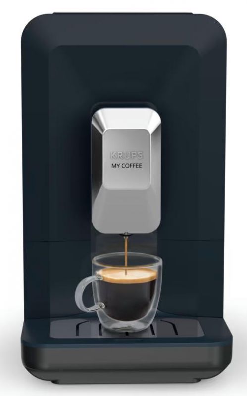 Кавомашина Krups My Coffee 1.5л, зерно, ОLED дисплей, авторецептів - 3, метал, чорний