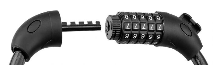 Замок протиугінний кодований Neo Tools, 120ммх12мм, чорний