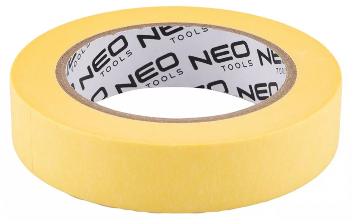 Стрічка малярна Neo Tools, 50мх25мм, жовтий