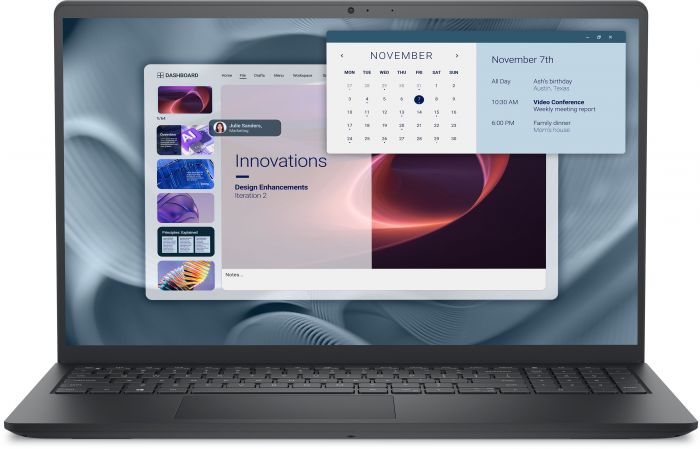 Ноутбук Dell Pro 15 Essential 15.6" FHD AG, AMD R5-7520U, 8GB, F512GB, UMA, Win11, чорний