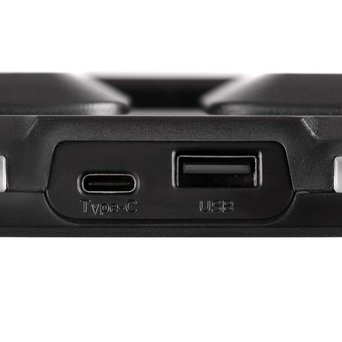 Підставка для ноутбука 2E GAMING CPG-011, до 17.3", 1xUSB-A, 1xUSB-C, LCD, RGB, чорний