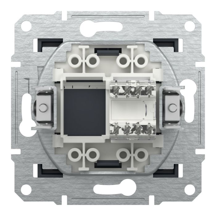 Розетка комп'ютерна RJ45 Schneider Electric, Asfora (антрацит, без рамки)