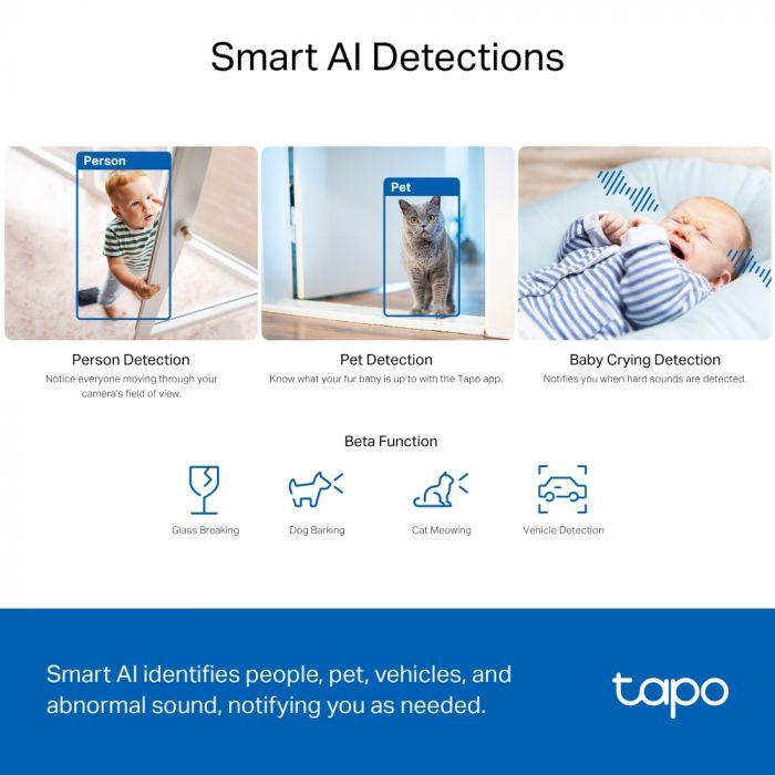 IP-Камера TP-LINK Tapo C230 3MP N300 microSD motion detection 360° mic