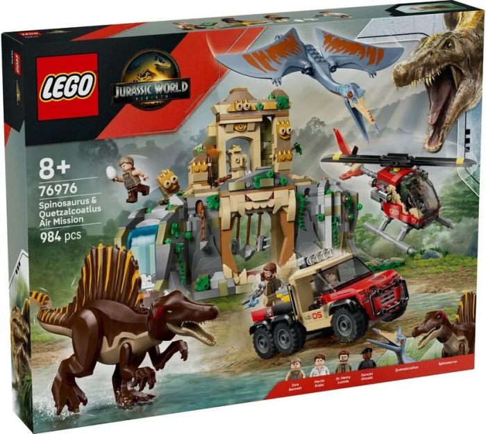 Конструктор LEGO Jurassic World Повітряна місія зі спинозавром і кетцалькоатлем