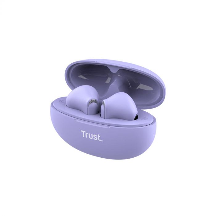 Навушники TWS Trust Yavi Earphones BT 5.3, ENC, SBC, Mic, Фіолетовий