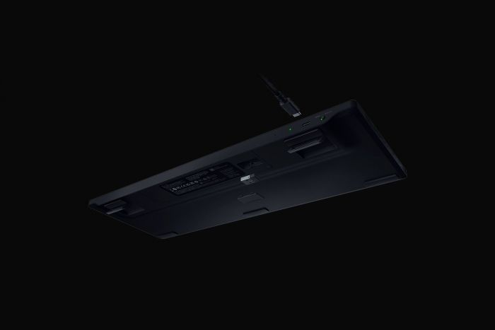 Клавіатура механічна Razer BlackWidow V4 Low-profile HyperSpeed, 104key, Green Switch, USB-A/WL/BT, EN, RGB, чорний