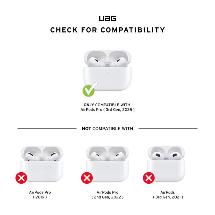 Чохол UAG для AirPods Pro (Gen 3, 2025), Plasma, Olive