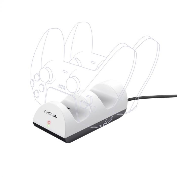 Зарядна станція для геймпадів Trust GXT 254 for PS5, білий