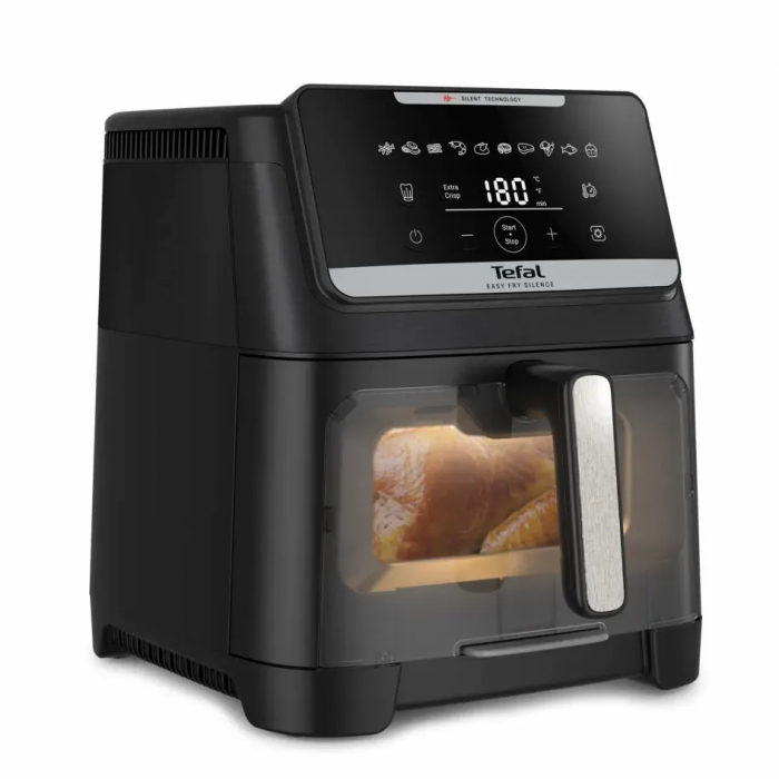 Мультипіч Tefal Easy Fry Silence XXL, 1800Вт, чаша-7, сенсорне керув., 10 програм, з віконцем, пластик, чорний