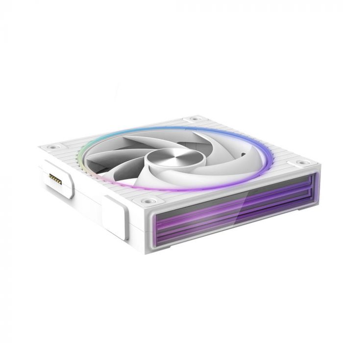 Корпусний вентилятор Zalman ZM-DF120  ARGB,  120мм, 800-2300rpm, 4pin, PWM, 3pin+5VARGB, 34,5dBa, POGO pin, Magnetic,  білий