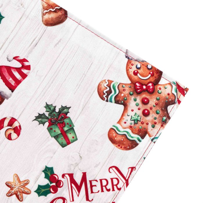 Ранер Ardesto Christmas Gingerbread 33х137см, 100% поліестер, червоний