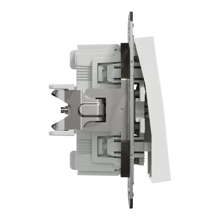 Перемикач 2-клавішний Schneider Electric, Asfora (білий, без рамки)