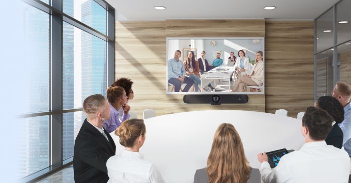 Система відеоконференцзв'язку AVer VB350, 4,5x Optical Zoom, 2 об'єктива 4K, PTZ, 14 х Uni-mic, радіус дії 10 м, динаміки 2 х 6 Вт, чорний