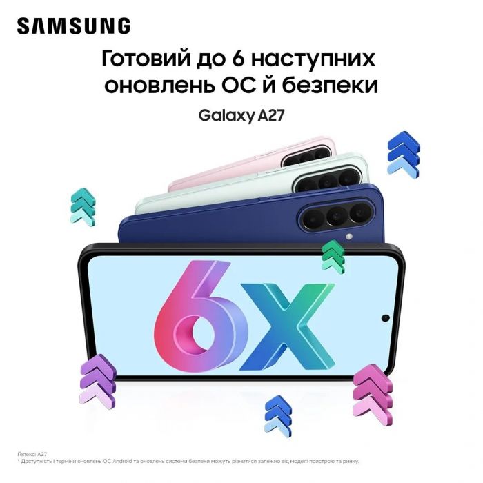 Смартфон Samsung Galaxy A27 5G (A276) 6.7" 8/256ГБ, 2SIM, 5000мА•год, синій