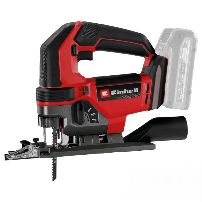 Лобзик акумуляторний Einhell TE-JS 18/100 Li - Solo, PXC, 18В, 3000 об/хв, ход 26 мм, 1.87 кг (без АКБ і ЗП)