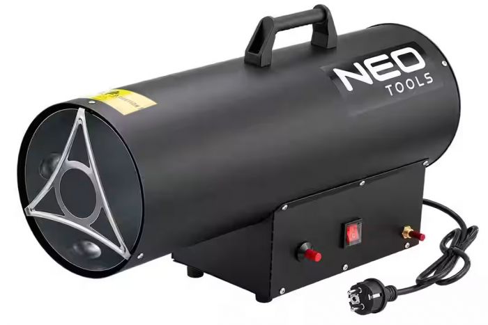 Теплова гармата газова Neo Tools, 50кВт, 300м2, 650м3/год, чорний, 7.5кг