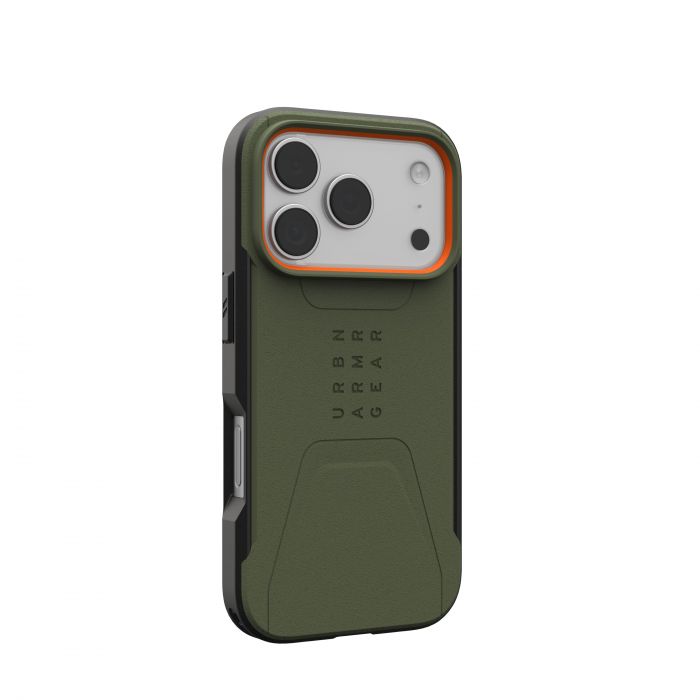 Чохол UAG для iPhone 17 Pro, Civilian MagSafe, Olive/Orange