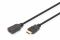 Кабель DIGITUS HDMI High speed + Ethernet (AM/AF) 2.0м, чорний