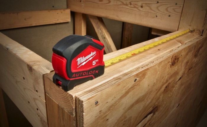 Рулетка Milwaukee Tape Measure Autolock, 5мх25мм, з фіксатором змотування, АБС-пластик