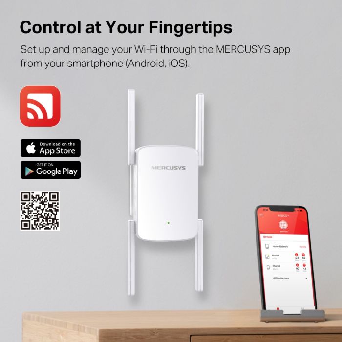 Повторювач Wi-Fi сигналу MERCUSYS ME50G AC1900 1хGE LAN ext. ant x4