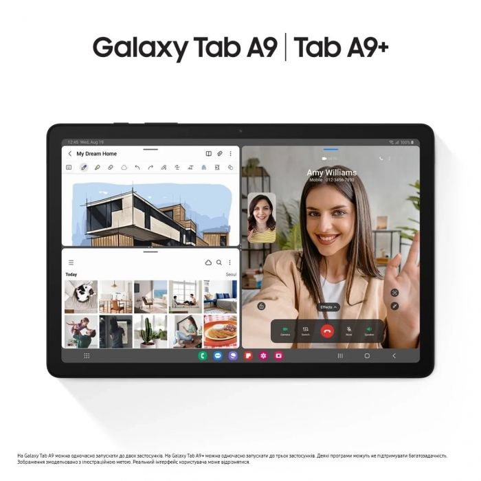 Планшет Samsung Galaxy Tab A9+ 2025 (X216) 11" 8ГБ, 256ГБ, 5G, 7040мА•год, Android, сірий