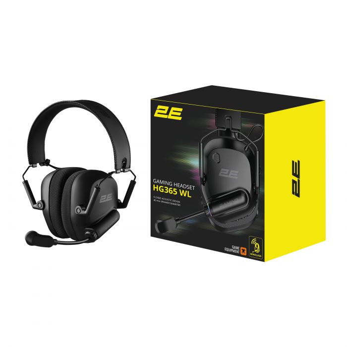 Гарнітура ігрова 2E GAMING HG365, BT/WL, чорний