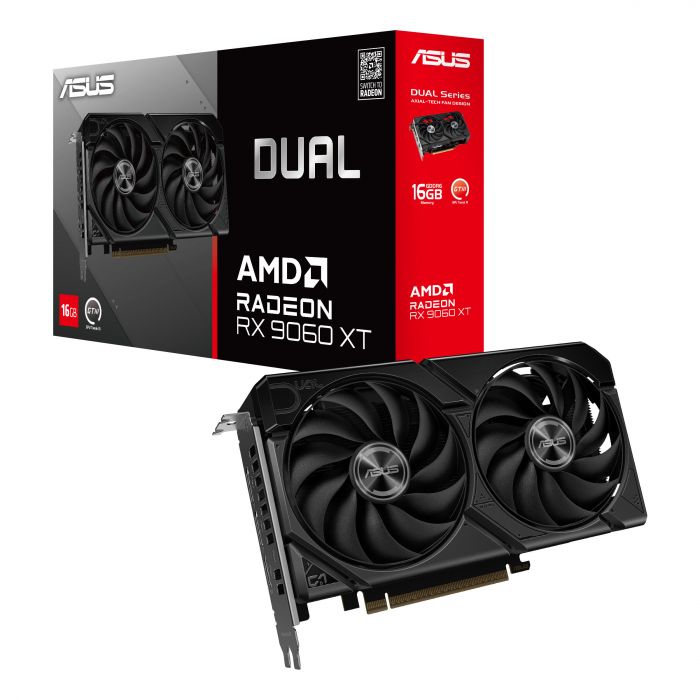 Вiдеокарта ASUS Radeon RX 9060 XT 16GB GDDR6 OC DUAL-RX9060XT-16G