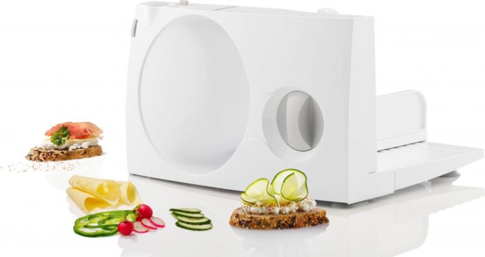Скиборізка Gorenje, 100Вт, лезо-нержавіюча сталь, діаметр ножа-170мм, корпус-пластик, білий