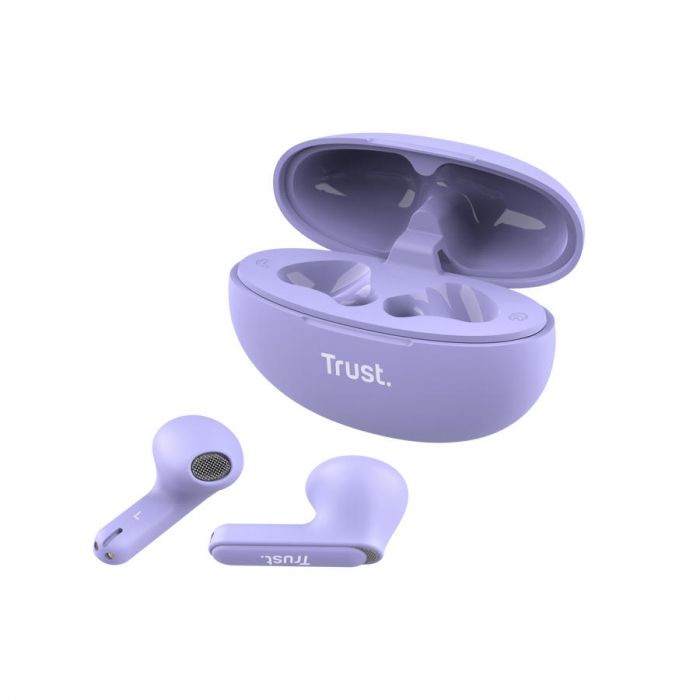 Навушники TWS Trust Yavi Earphones BT 5.3, ENC, SBC, Mic, Фіолетовий