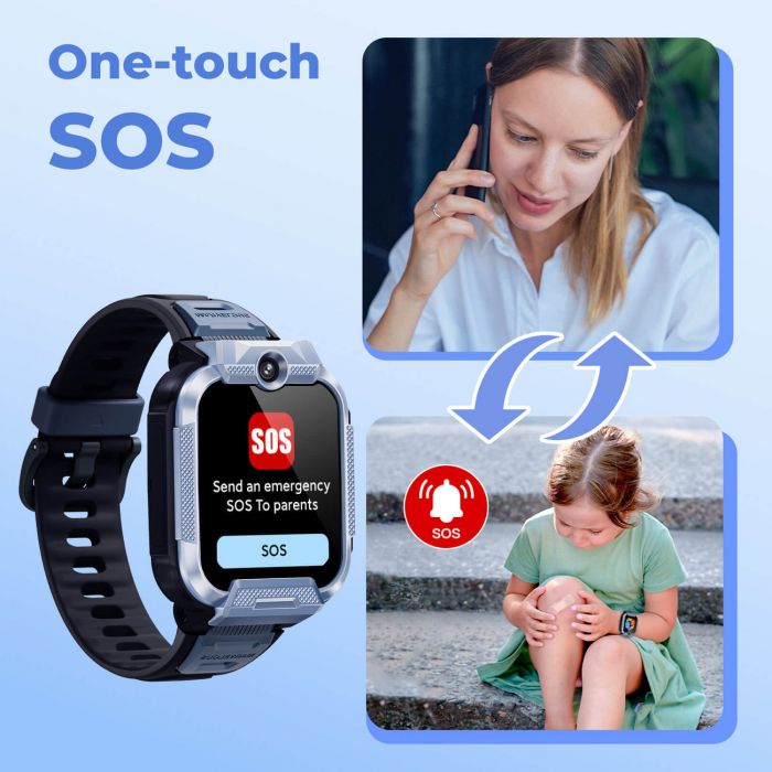 Дитячий годинник-телефон Mibro Z5, 1.69", 240x280, GPS, 2MP dual, 900мА·год, 2АТM, рожевий