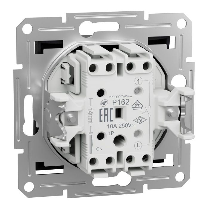 Кнопковий вимикач Schneider Electric, Asfora (антрацит)