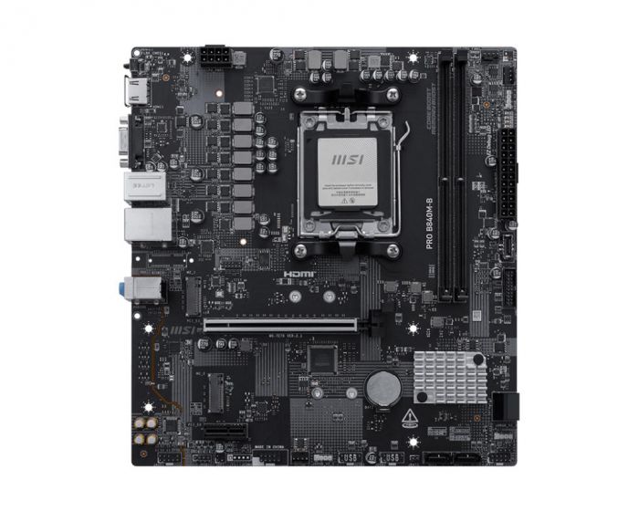 Материнcька плата MSI PRO B840M-B sAM5 B840 2xDDR5 M.2 HDMI DSub mATX