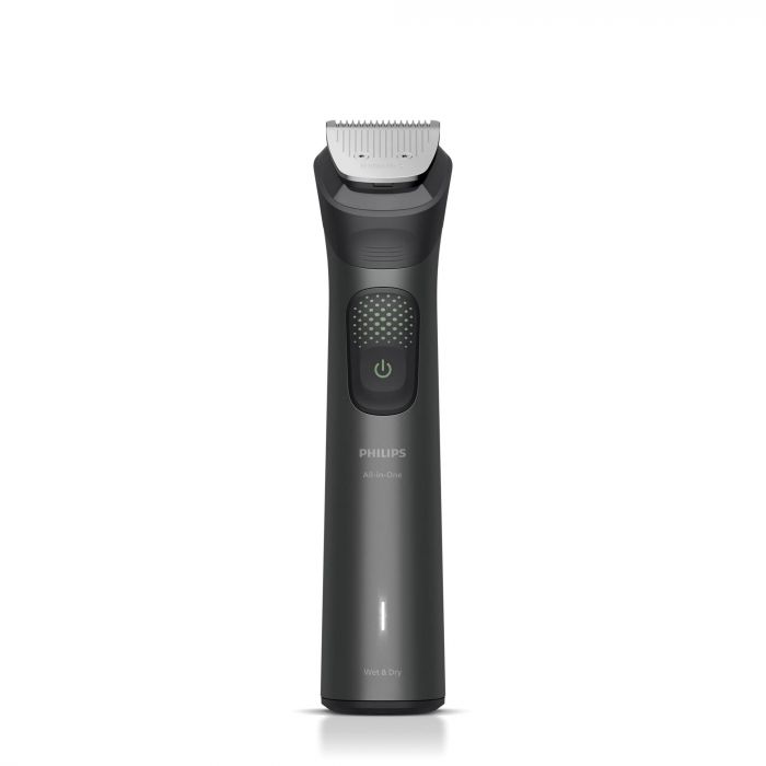 Тример Philips Series 9000, для обличчя, голови, тіла, акум., насадок-19, OneBlade в компл., сталь, сірий