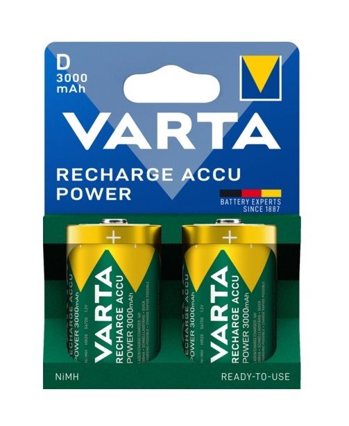 Акумулятор Varta NI-MH Power D(LR20) 3000 мА•г, 2шт