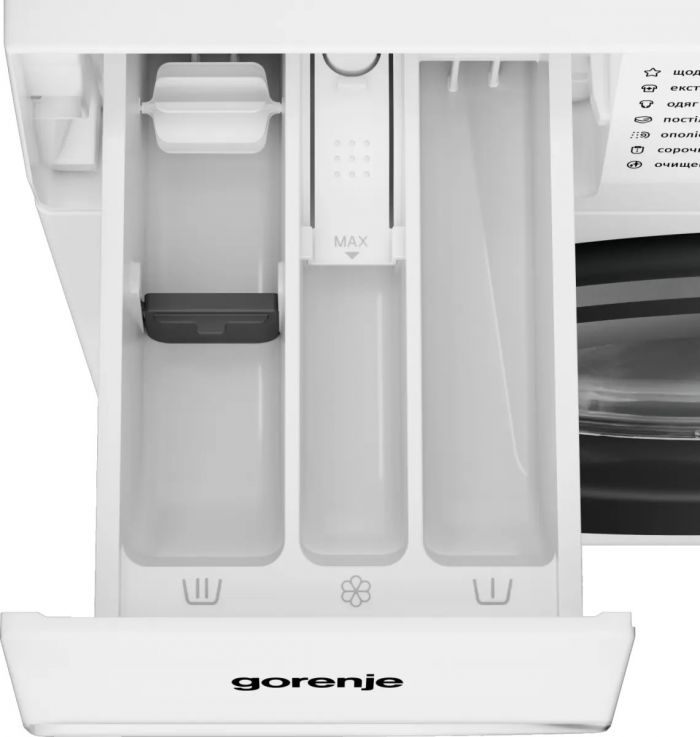 Пральна машина Gorenje фронтальна, 9кг, 1400, A++, 47см, дисплей, інвертор, пара, білий