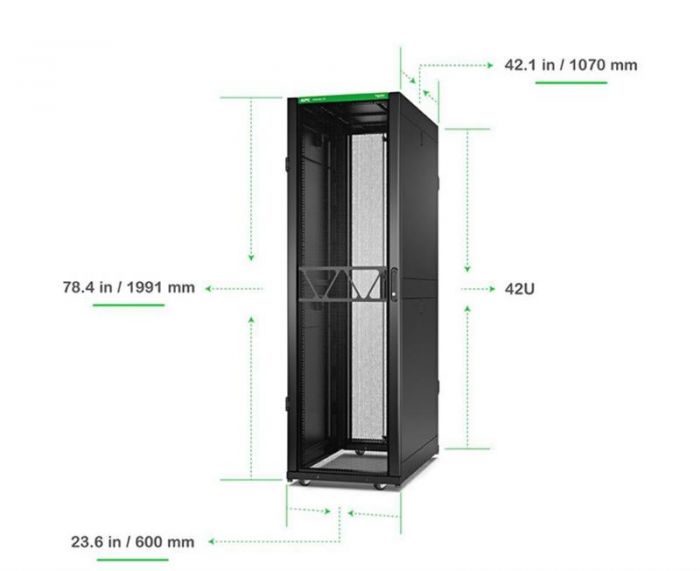 Шафа APC NetShelter SX Gen 2, 42U (600x1070) мм колір чорний