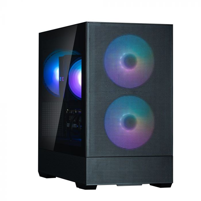 Корпус Zalman P30 Air без БЖ, 1xUSB3.0, 1xUSBType-C, 3x140мм ARGB, VGA 392мм, LCS ready, TG Side Panel, mATX, чорний