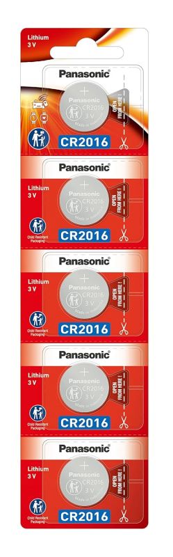 Батарейка Panasonic літієва CR2016 блістер, 5 шт.