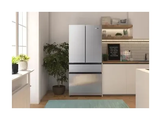 Холодильник SBS Gorenje, франц.дверцята, 182x80x71см, 2 дв., Х- 302л, М- 178л, A+, NF+,  Інвертор, Дисплей, Сірий