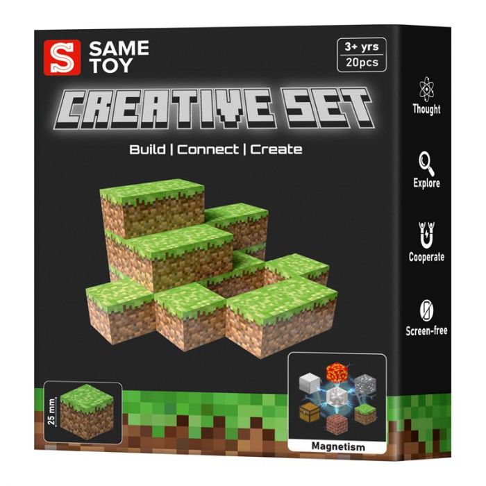 Конструктор магнітний Same Toy Creative Set Grass 20ел