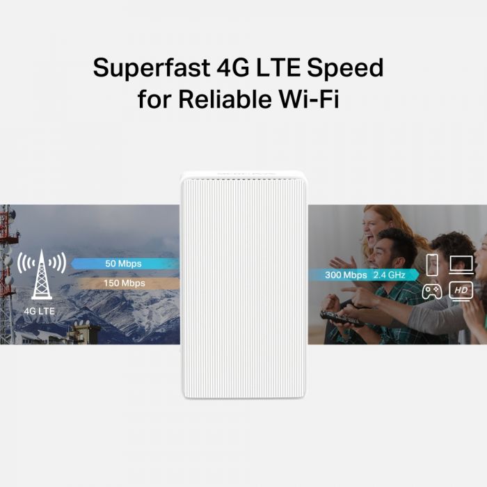 Маршрутизатор MERCUSYS MB112-4G N300, 4G/LTE, 1xFE LAN, 1xFE WAN