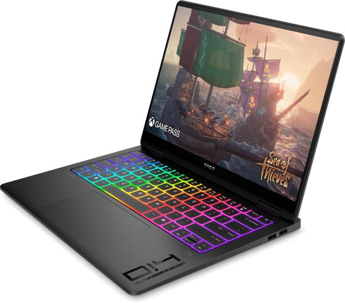 Ноутбук HP OMEN Transcend 14-fb1015ua 14" 3K OLED, Intel U7-255H, 32GB, F2048GB, NVD5060-8, DOS, чорний