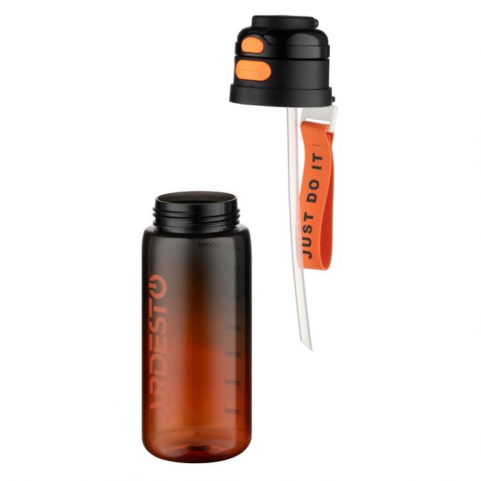 Пляшка для води ARDESTO Gym 800мл, пластик, чорний