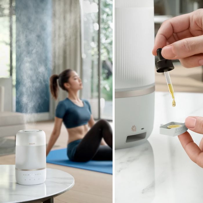 Зволожувач повітря Philips традиційне зволоження Series 1001, 41м2, 3л, 275мл/г, електр. кер-ння, режим сну, нічник, білий