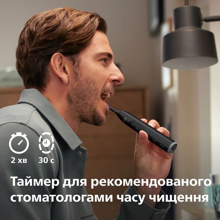 Щітка зубна електр. Philips, Sonicare 7100 Series, 62т. колив/хв, насадок-1, футляр, чорний